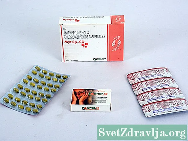 Амитриптилин / хлордиазепоксид, ішуге арналған таблетка