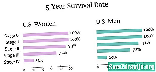 숫자에 따른 유방암 : 단계, 연령 및 국가 별 생존율