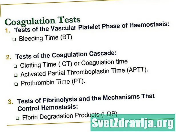 Tests de coagulation