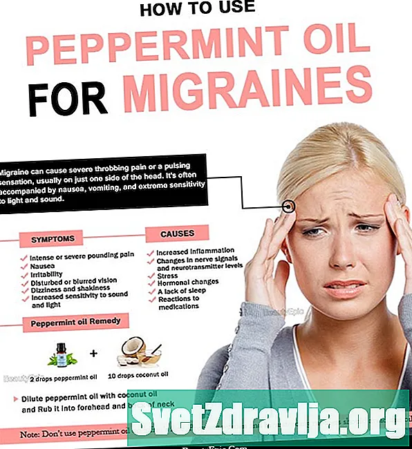 Pipirmėčių aliejus skirtas migrenai ir galvos skausmui malšinti