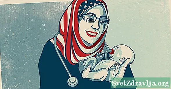 De moslimverpleegster verandert zijn perceptie, baby voor baby