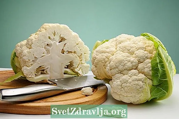 Cauliflower slims thiab tiv thaiv mob qog noj ntshav