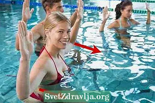 Vatten aerobics övningar för gravida kvinnor