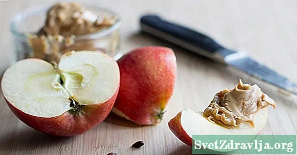 Is appel en pindakaas in sûne snack? - Fieding