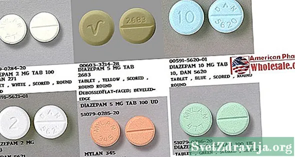 Diazepam, oral tablet